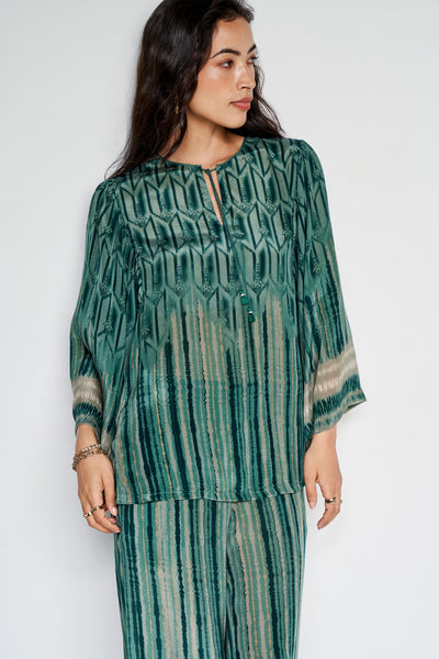 Anita Dongre Paola Coord Set Green indian designer wear online shopping melange singapore