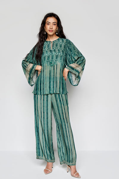 Anita Dongre Paola Coord Set Green indian designer wear online shopping melange singapore