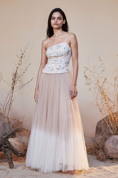 Anita Dongre Ramil Skirt Set Natural indian designer wear online shopping melange singapore