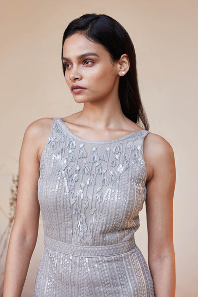 Anita Dongre Refa Jumpsuit Grey indian designer wear online shopping melange singapore