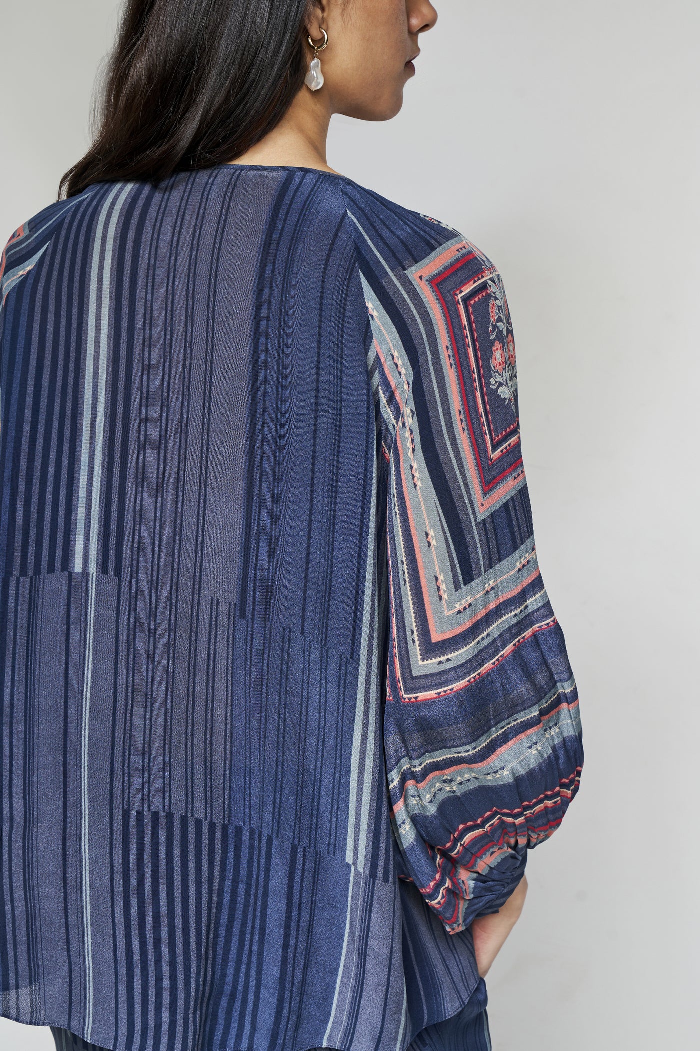 Anita Dongre Rimel Coord Set Blue indian designer wear online shopping melange singapore