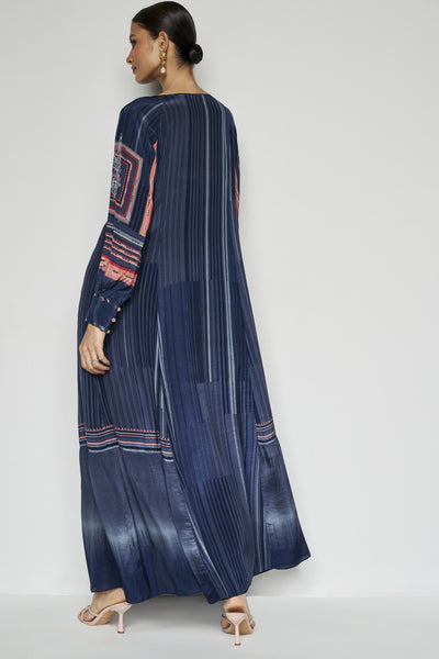 Anita Dongre Rimel Dress Blue indian designer wear online shopping melange singapore