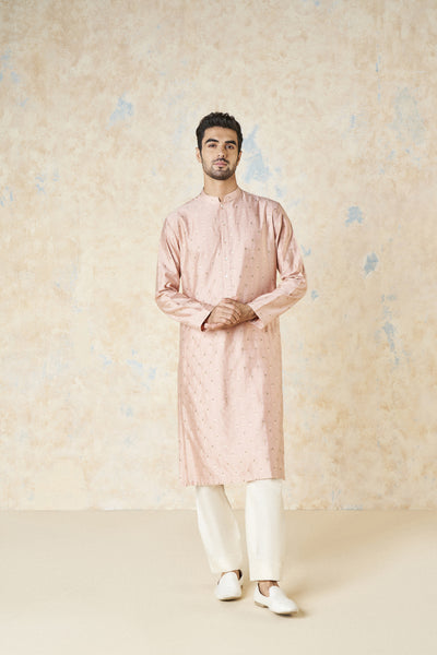 Anita Dongre Risay Kurta Pink indian designer wear online shopping melange singapore