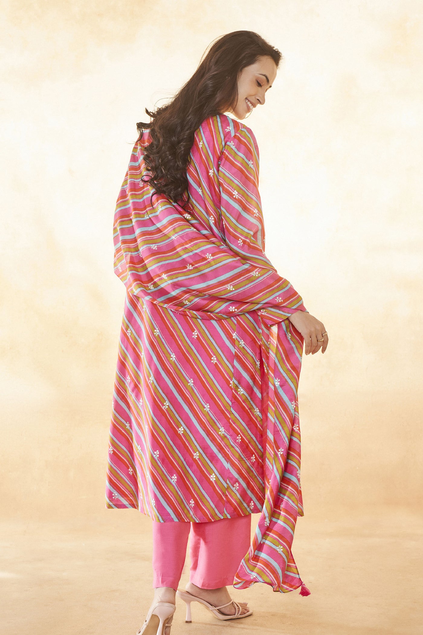 Anita Dongre Roisin Suit Set Pink Indian designer wear online shopping melange singapore