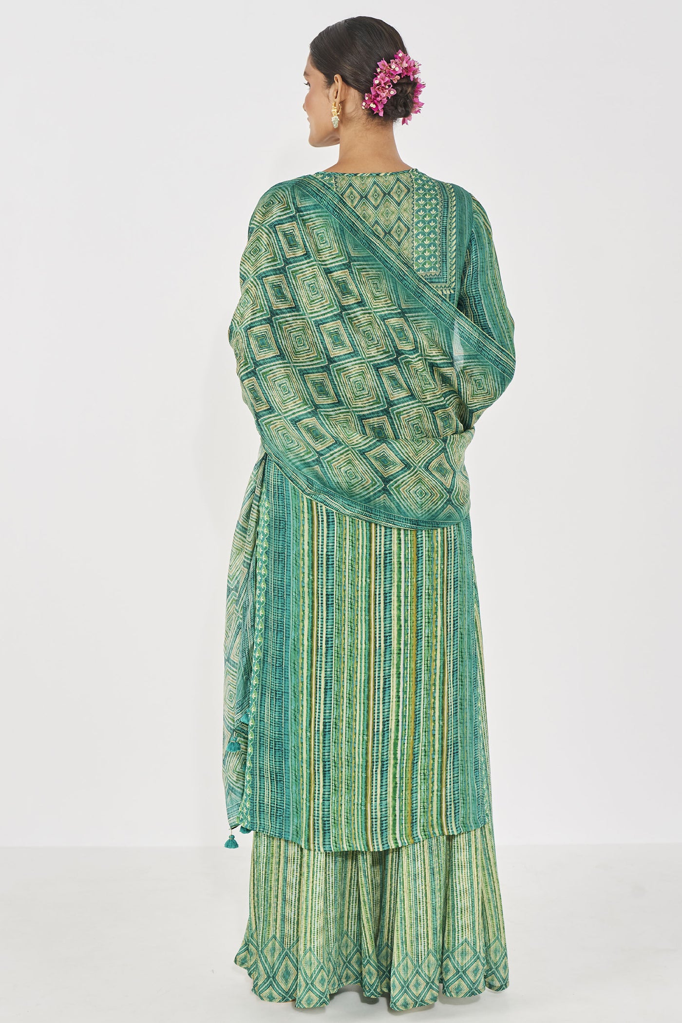 Anita Dongre Roohi Kurta Set Green Indian designer wear online shopping melange singapore