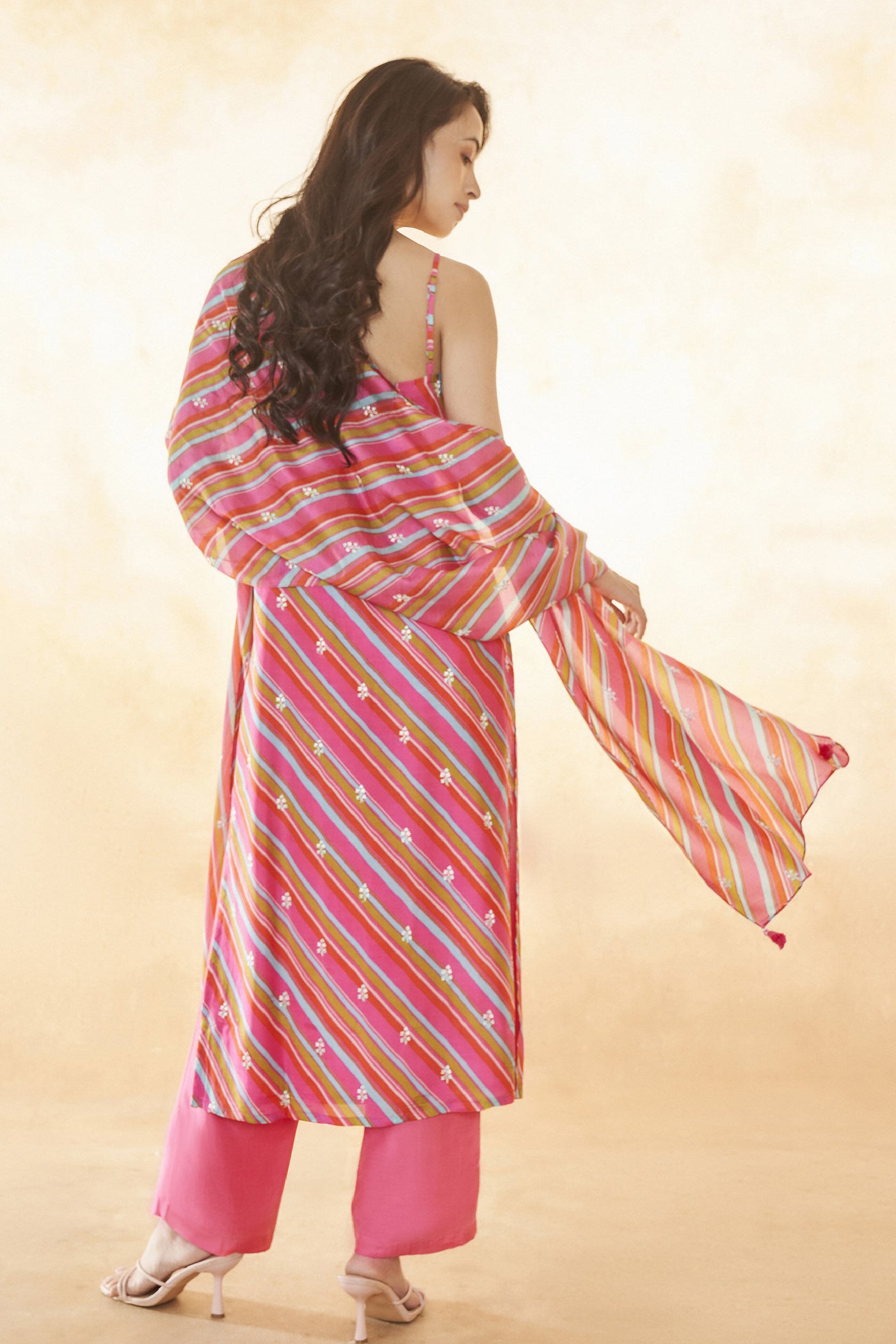 Anita Dongre Rosa Suit Set Pink Indian designer wear online shopping melange singapore