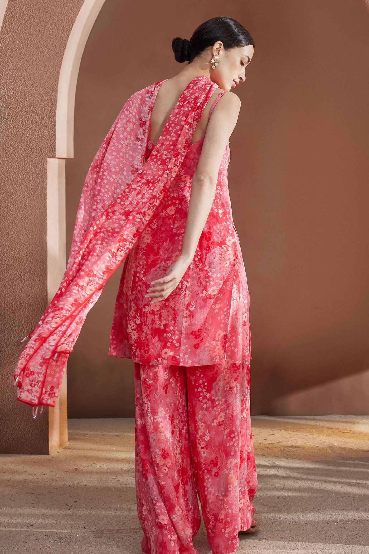Anita Dongre Rosalba Suit Set Pink Indian designer wear online shopping melange singapore