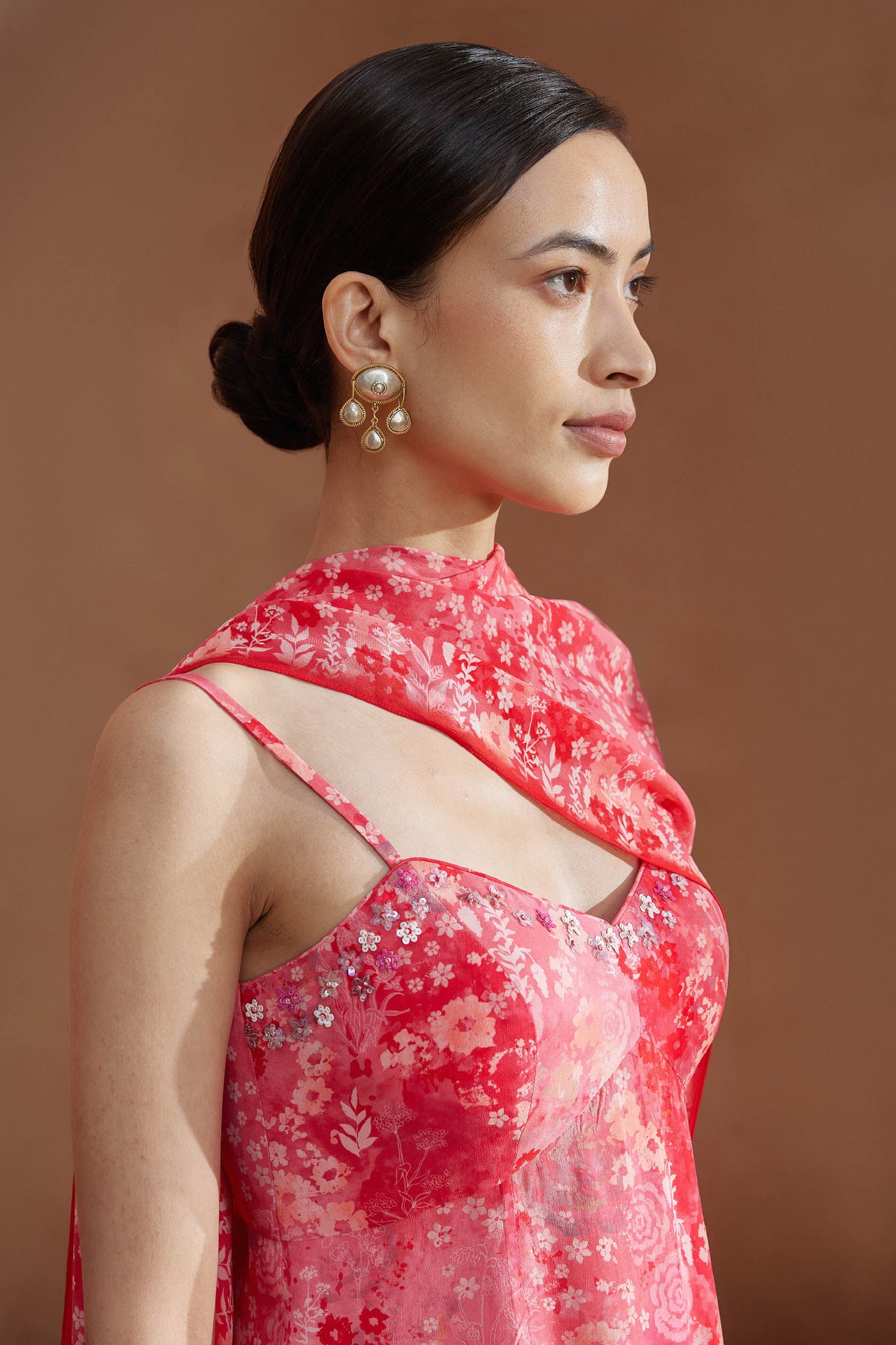 Anita Dongre Rosalba Suit Set Pink Indian designer wear online shopping melange singapore