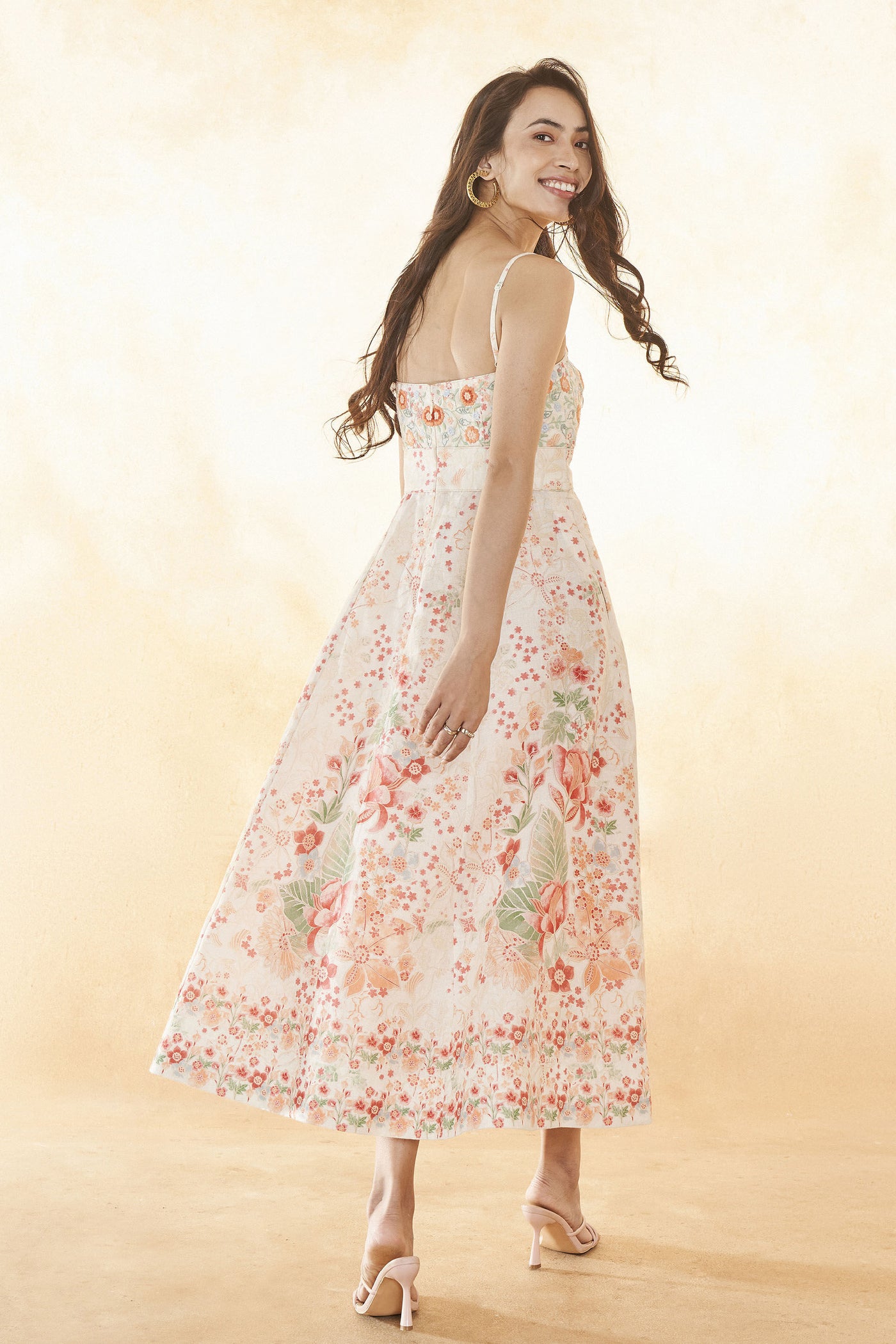 Anita Dongre Rowan Dress Cream indian designer wear online shopping melange singapore