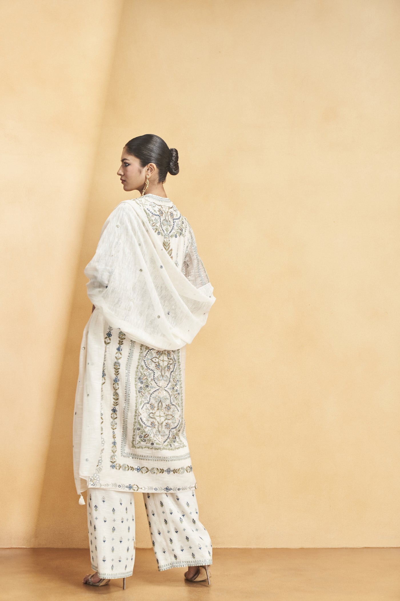 Anita Dongre Sabela Suit Set Ivory indian designer wear online shopping melange singapore