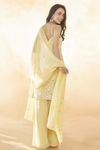 Anita Dongre Sabia Suit Set Yellow Indian designer wear online shopping melange singapore