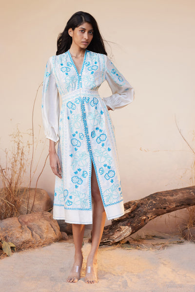 Anita Dongre Safana Dress Natural indian designer wear online shopping melange singapore