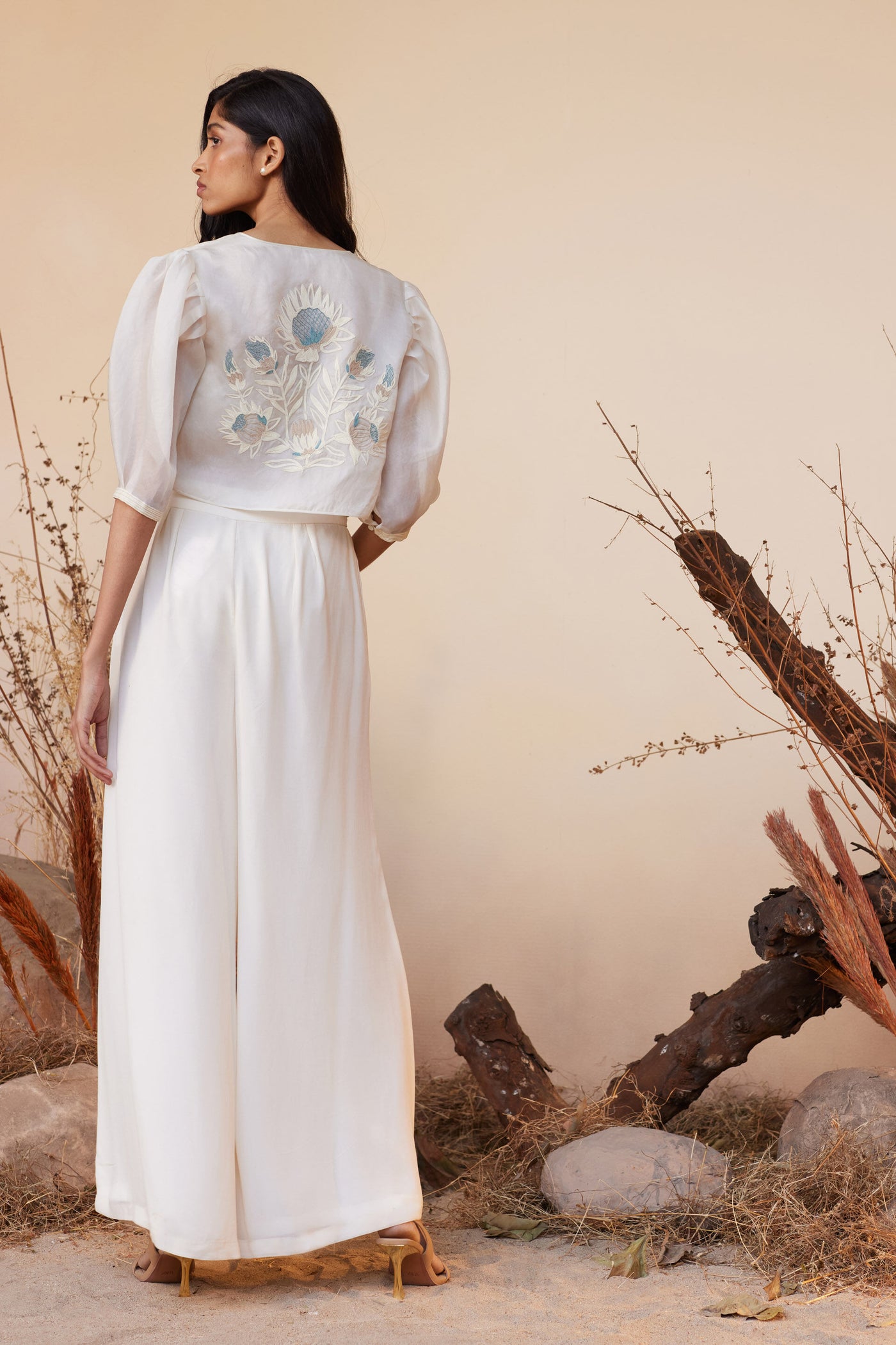 Anita Dongre Safwa Pant Set Natural indian designer wear online shopping melange singapore