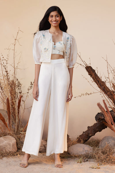 Anita Dongre Safwa Pant Set Natural indian designer wear online shopping melange singapore