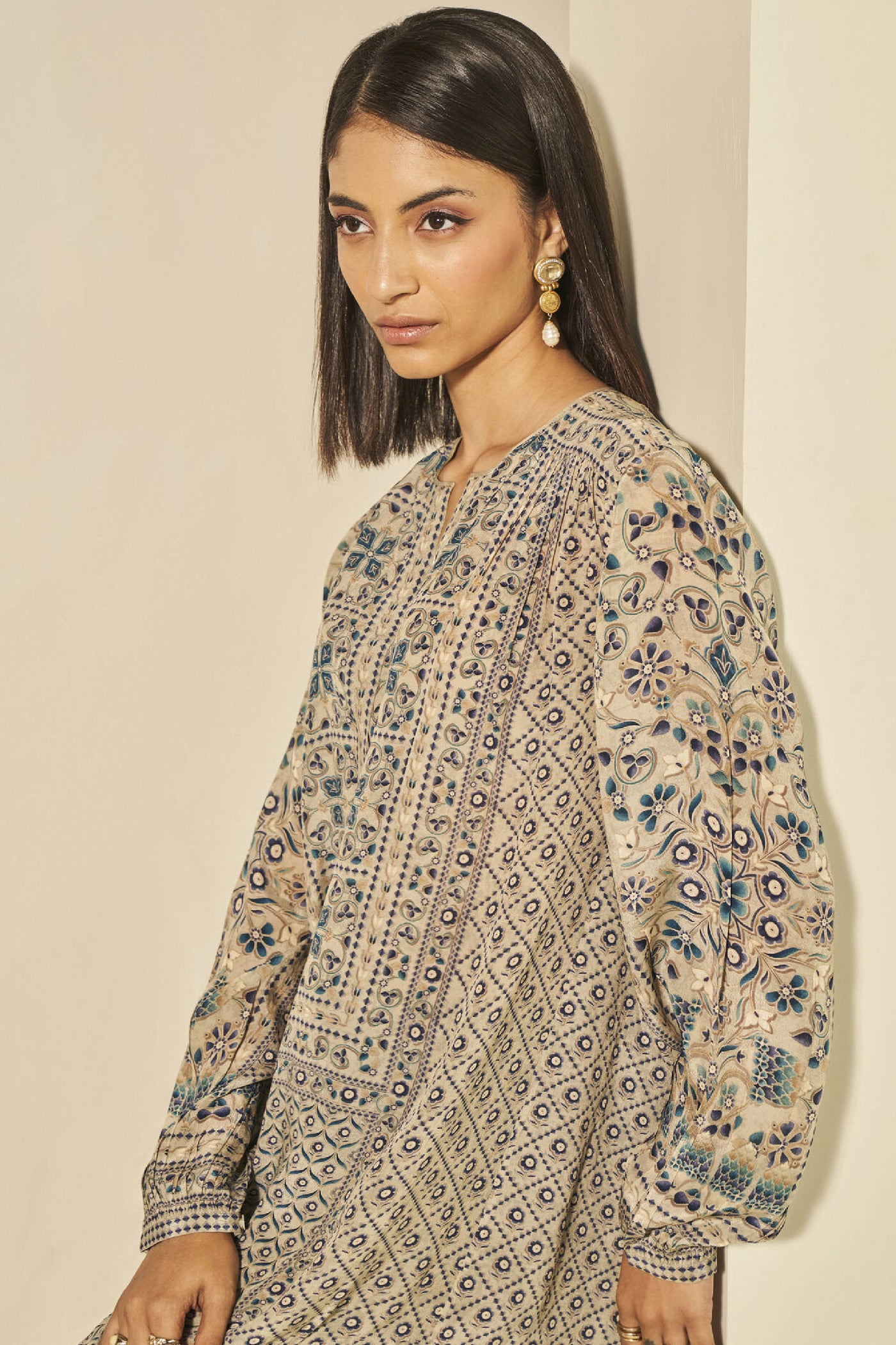 Anita Dongre Sagada Coord Beige indian designer wear online shopping melange singapore