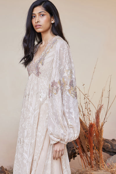 Anita Dongre Sahara Suit Set Flesh Indian designer wear online shopping melange singapore