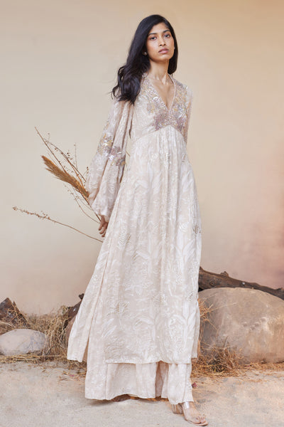 Anita Dongre Sahara Suit Set Flesh Indian designer wear online shopping melange singapore