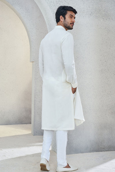 Anita Dongre Menswear Saihaj Kurta Off White Indian designer wear online shopping melange singapore