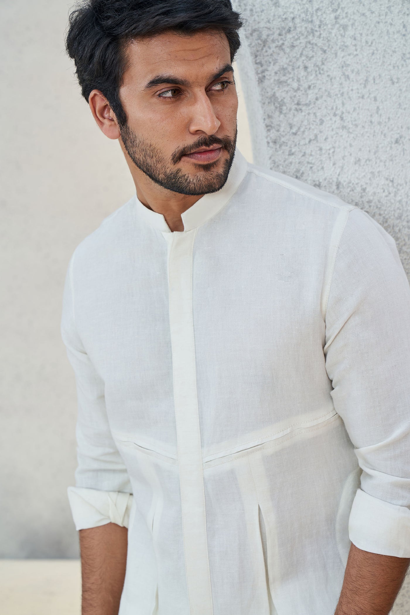 Anita Dongre Menswear Saihaj Kurta Off White Indian designer wear online shopping melange singapore