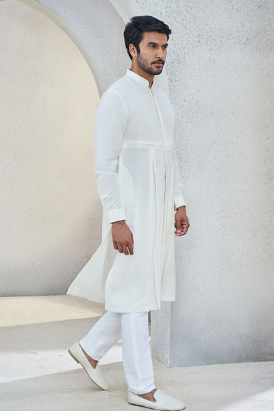 Anita Dongre Menswear Saihaj Kurta Off White Indian designer wear online shopping melange singapore