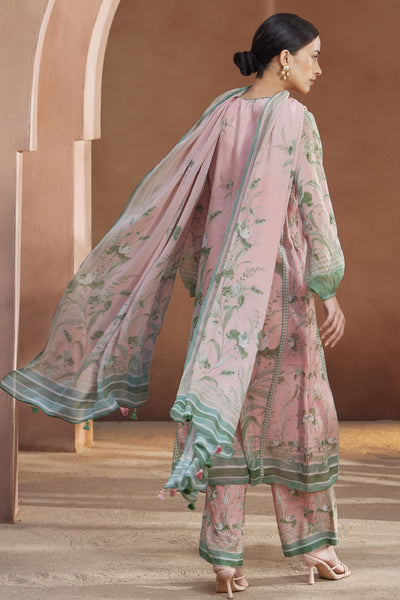 Anita Dongre Sama Suit Set Pink Indian designer wear online shopping melange singapore