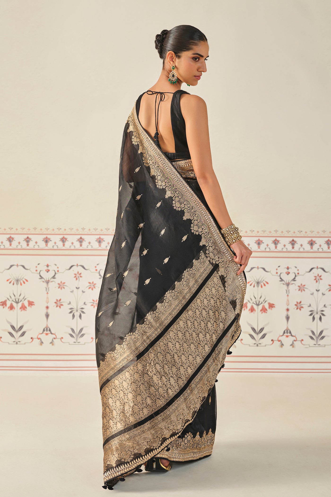 Anita Dongre Samera Handwoven Benarasi Silk Saree indian designer wear online shopping melange singapore