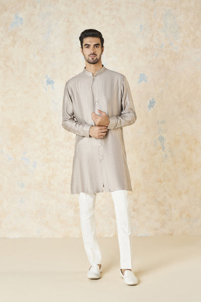 Anita Dongre Sazil Kurta Grey indian designer wear online shopping melange singapore