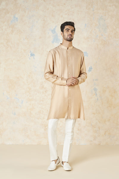 Anita Dongre Sazil Kurta Peach indian designer wear online shopping melange singapore