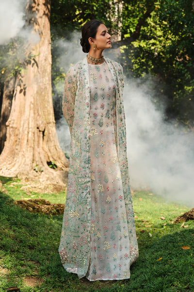 Anita Dongre Sequoia Embroidered Silk Jacket Set Ivory indian designer wear online shopping melange singapore