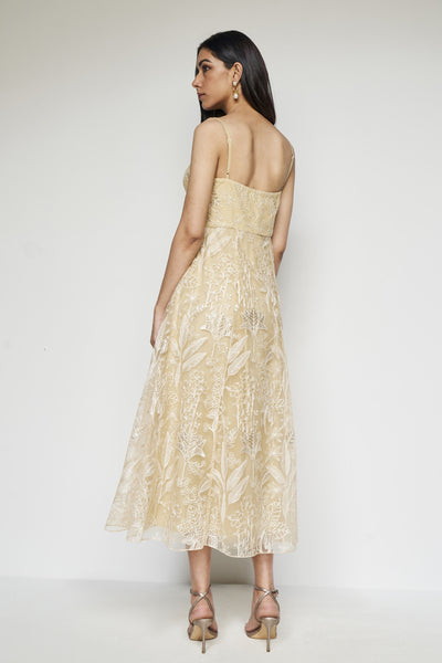 Anita Dongre Sherine Dress Flesh indian designer wear online shopping melange singapore