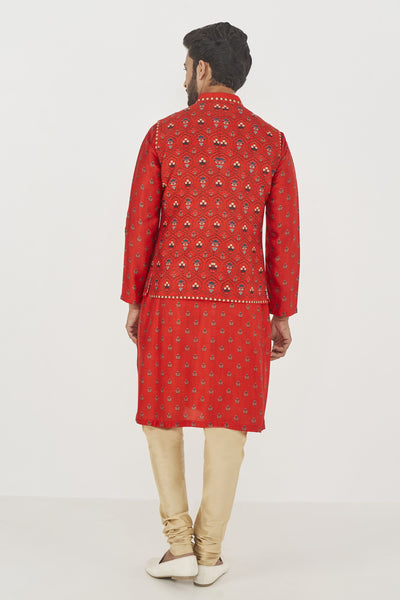 Anita Dongre menswear Shriyansh Bandi Red indian designer wear online shopping melange singapore