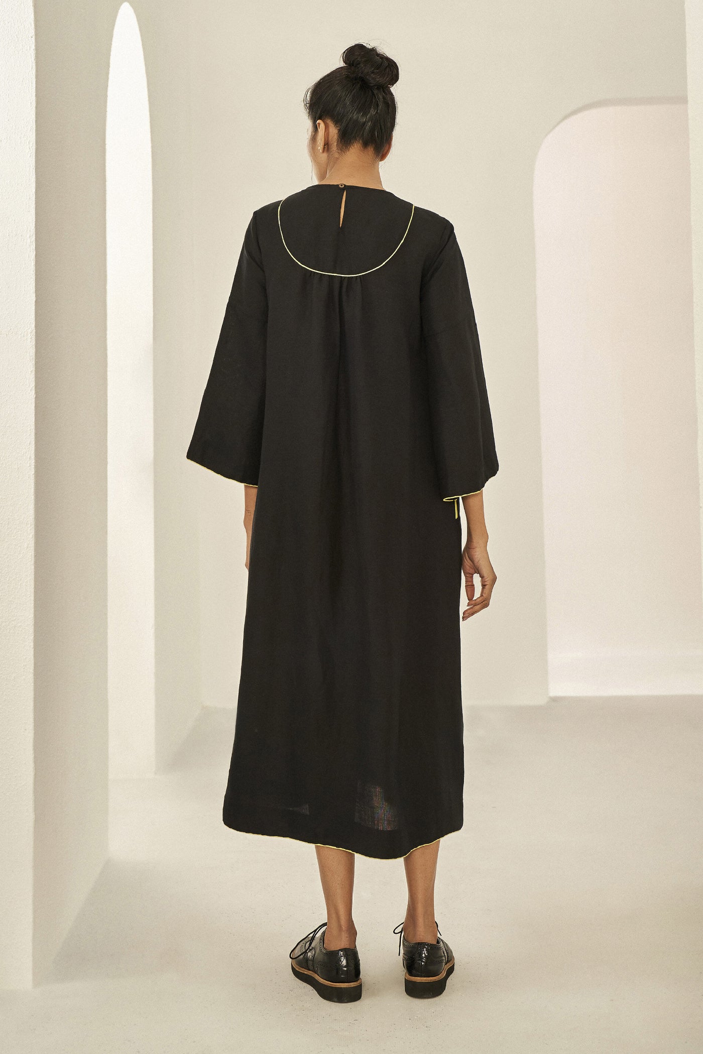 Anita Dongre Soiree A Line Dress Black indian designer wear online shopping melange singapore