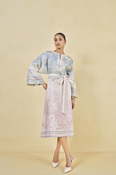 Anita Dongre Souline Hemp Dress Blush indian designer wear online shopping melange singapore