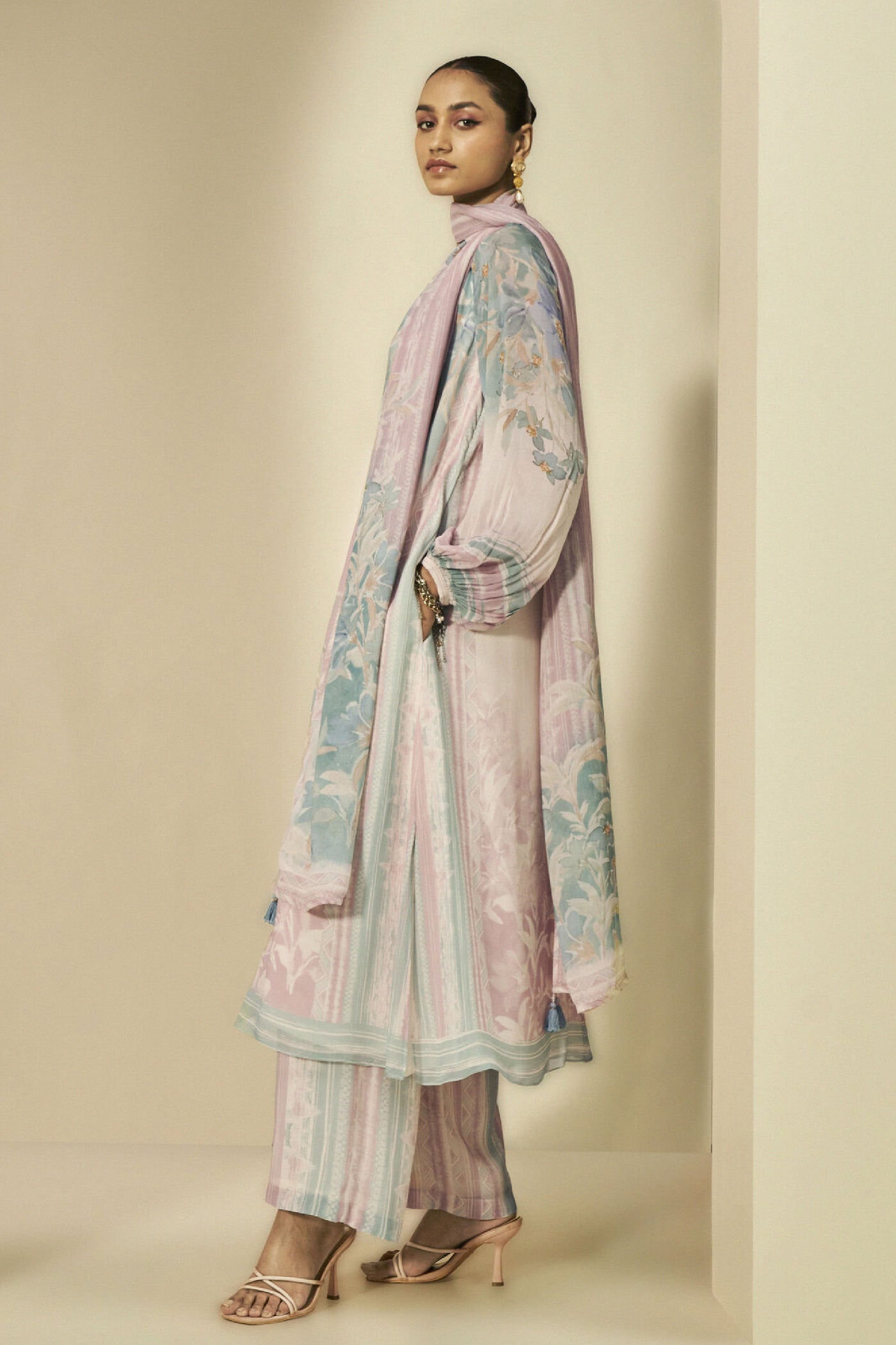 Anita Dongre Souline Suit Set Blush indian designer wear online shopping melange singapore