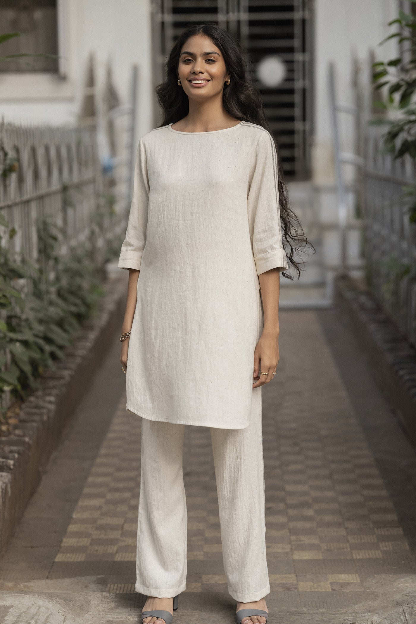 Anita Dongre Stroll In The City Coord Set Off White indian designer wear online shopping melange singapore