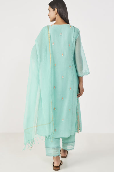 Anita Dongre Suditi Kurta Set Sea Green Indian designer wear online shopping melange singapore