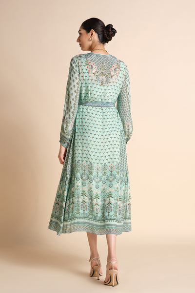 Anita Dongre Tacoma Dress Aqua indian designer wear online shopping melange singapore