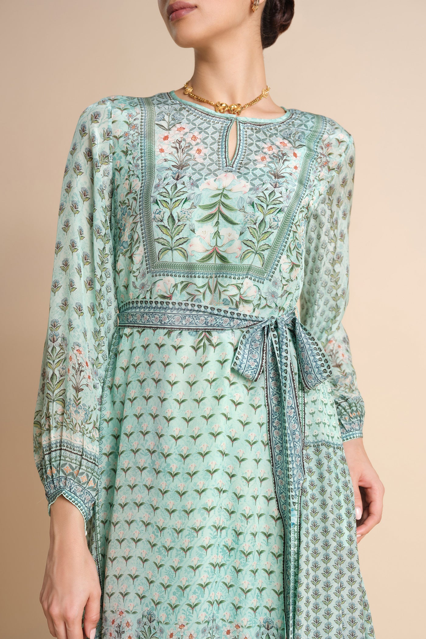 Anita Dongre Tacoma Dress Aqua indian designer wear online shopping melange singapore