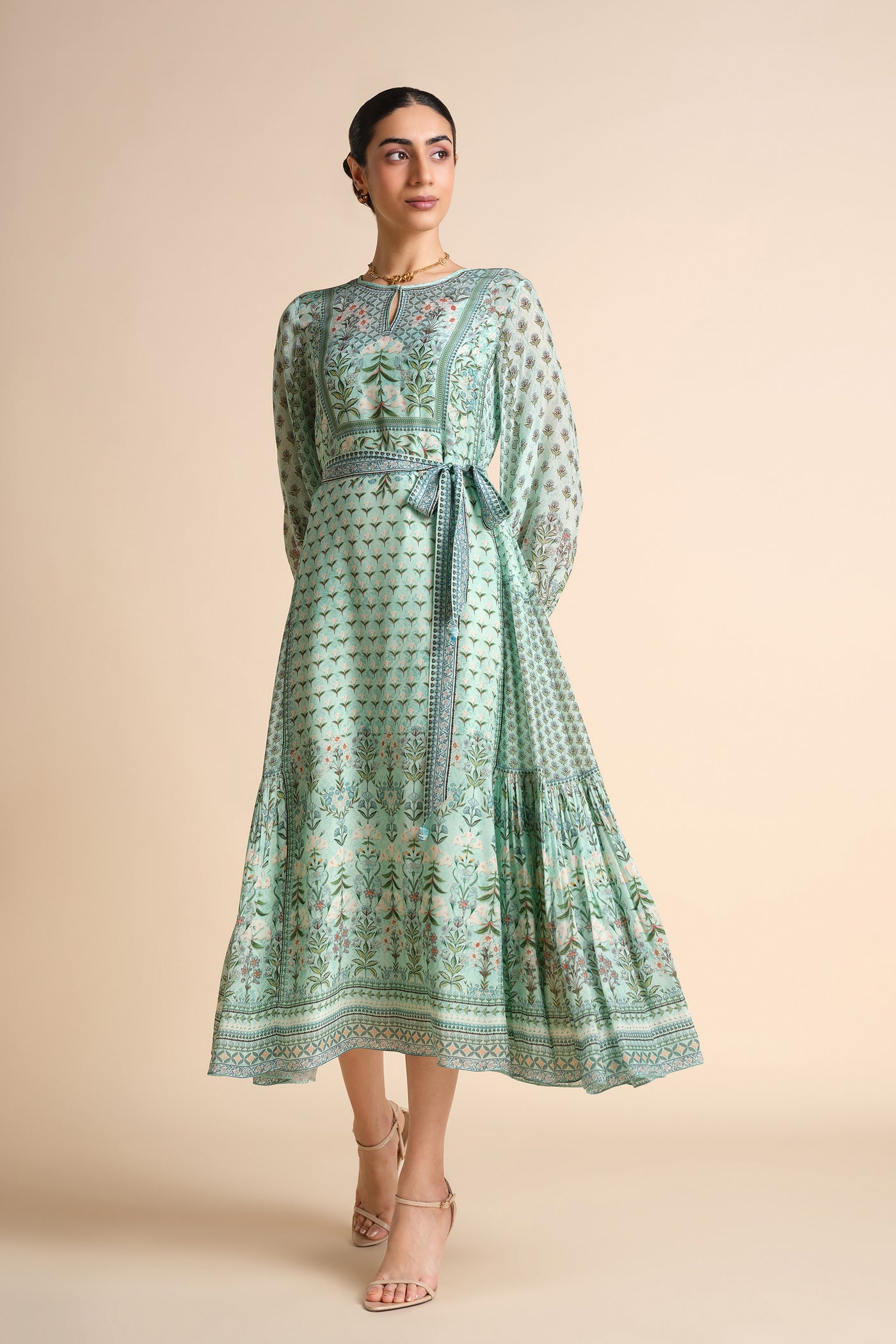 Anita Dongre Tacoma Dress Aqua indian designer wear online shopping melange singapore
