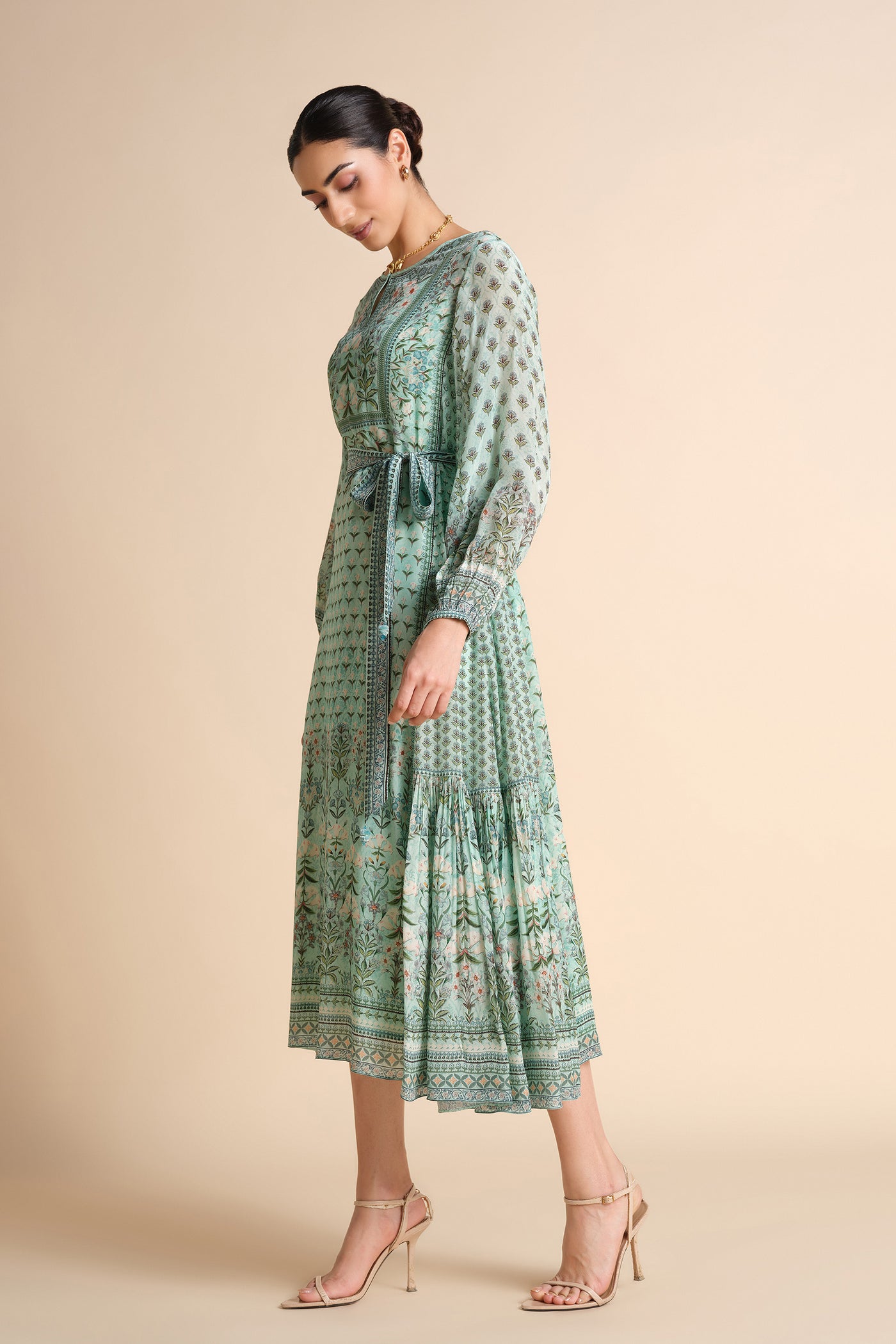 Anita Dongre Tacoma Dress Aqua indian designer wear online shopping melange singapore