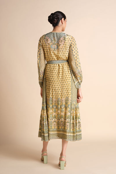 Anita Dongre Tacoma Dress Yellow indian designer wear online shopping melange singapore