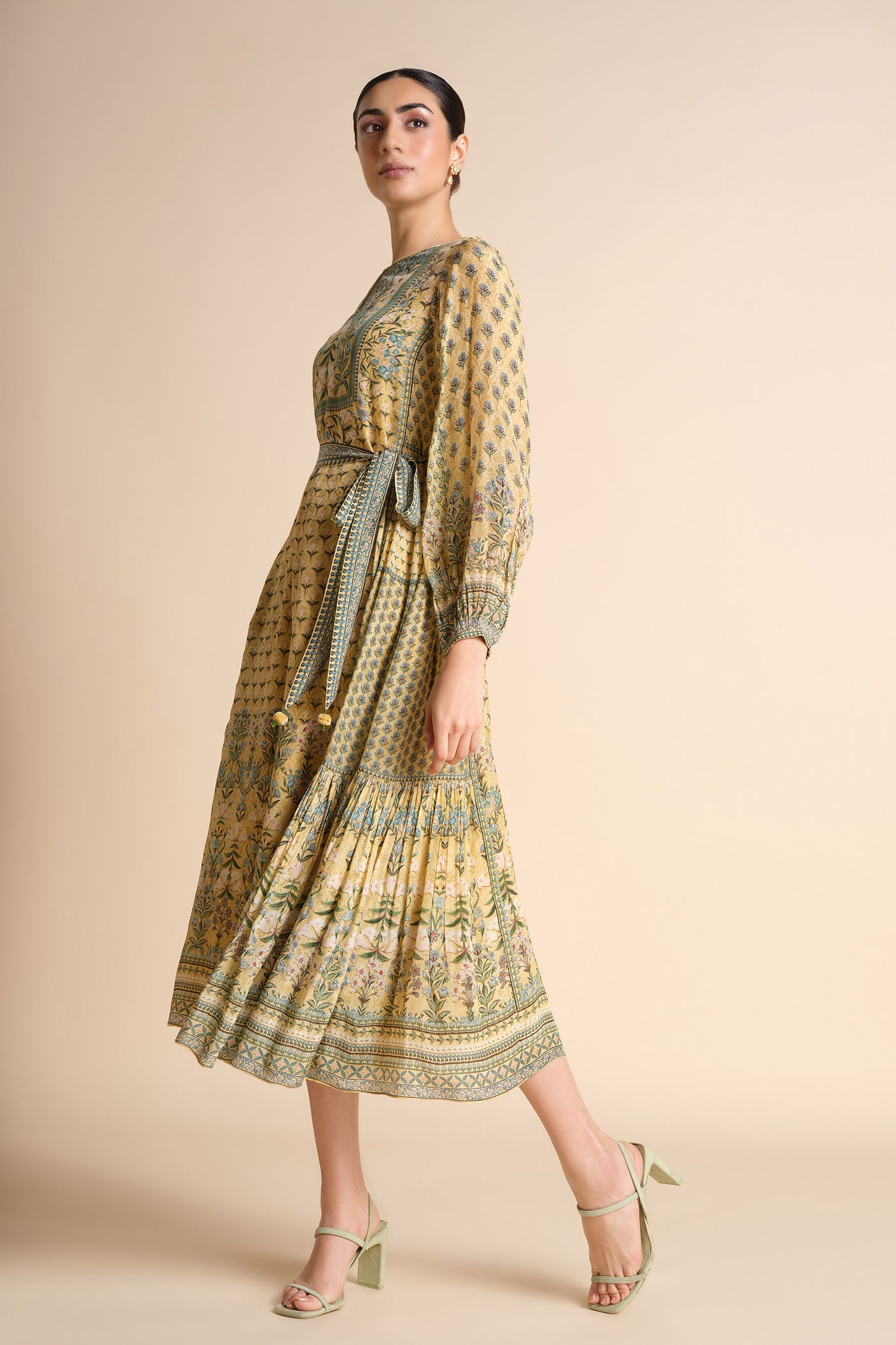 Anita Dongre Tacoma Dress Yellow indian designer wear online shopping melange singapore