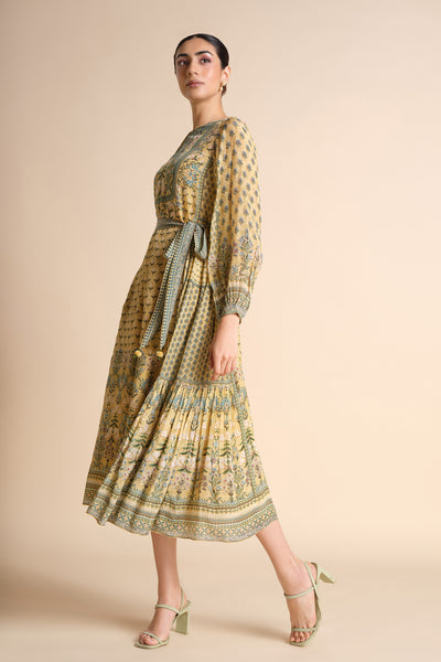 Anita Dongre Tacoma Dress Yellow indian designer wear online shopping melange singapore