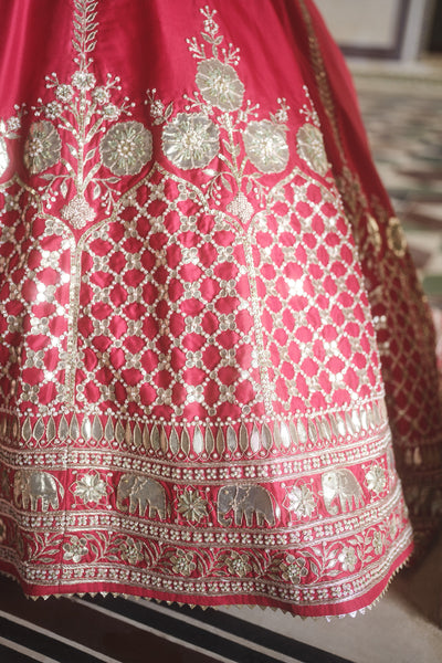 Anita Dongre Tarangini Gota Patti Silk Lehenga indian designer wear online shopping melange singapore
