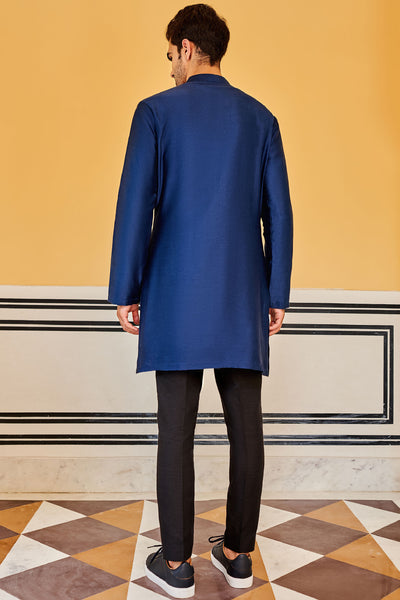 Anita Dongre Menswear Tavish Kurta Navy Indian designer wear online shopping melange singapore