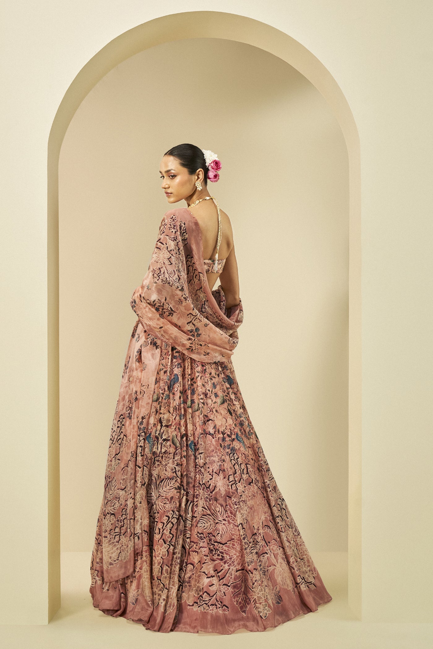 Anita Dongre Themis Embroidered Lehenga Set Blush indian designer wear online shopping melange singapore