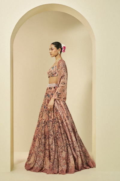 Anita Dongre Themis Embroidered Lehenga Set Blush indian designer wear online shopping melange singapore