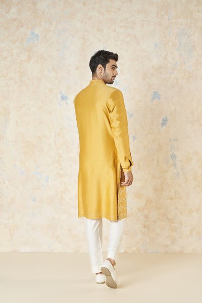 Anita Dongre Udyan Kurta Mustard indian designer wear online shopping melange singapore