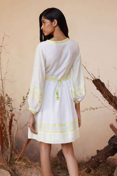 Anita Dongre Umika Dress Lime indian designer wear online shopping melange singapore