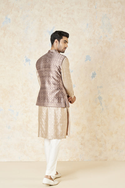 Anita Dongre Unman Nehru Jacket Gold indian designer wear online shopping melange singapore